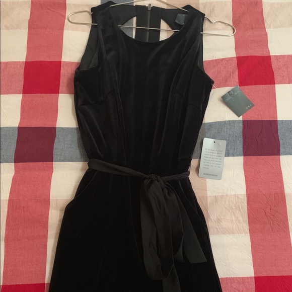 Gabby Skye Velvet Waist Tie Jumpsuit - Picture 1 of 8